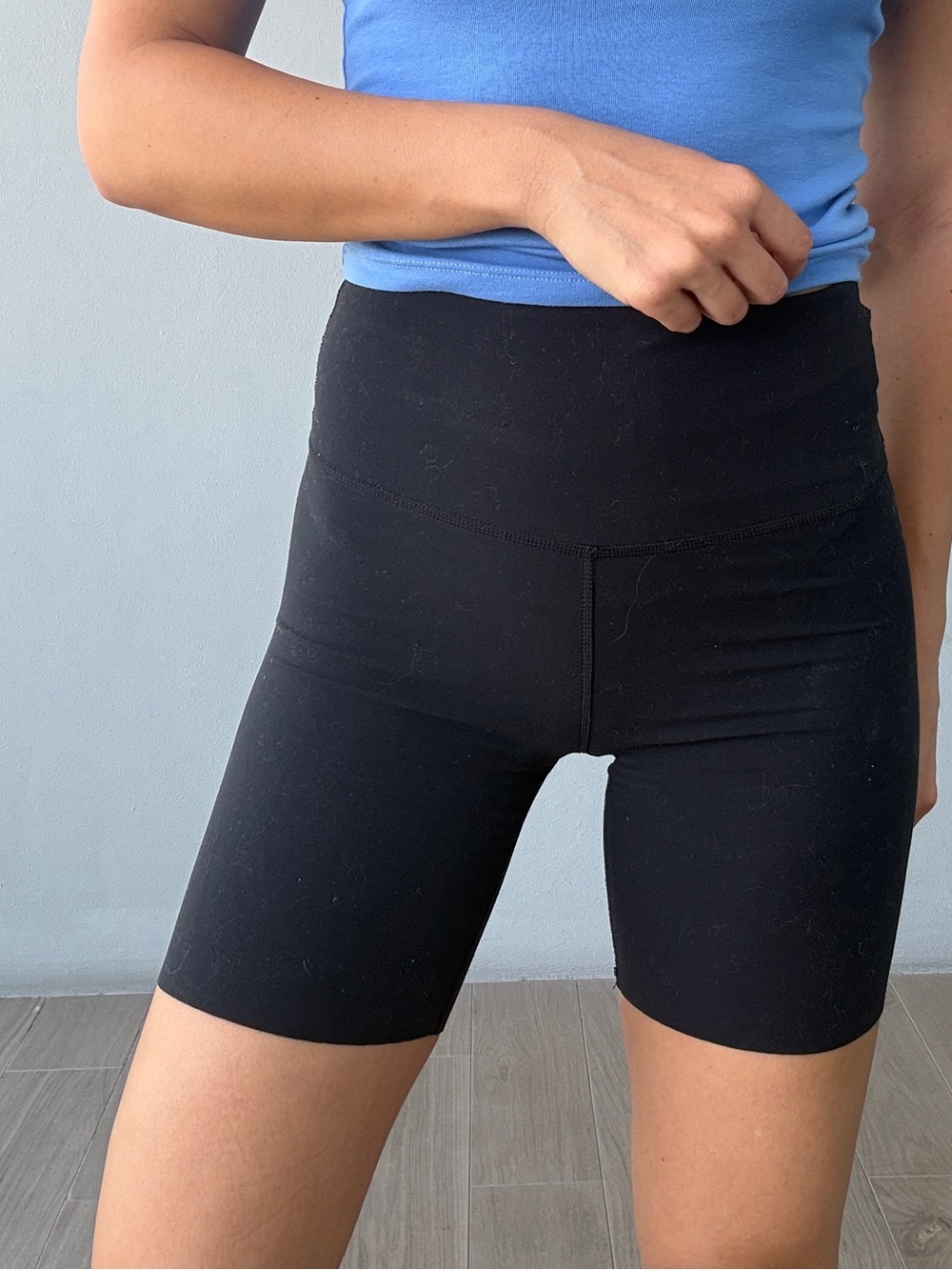 High-Waist Black Bike Shorts - Comfortable Everyday Fit